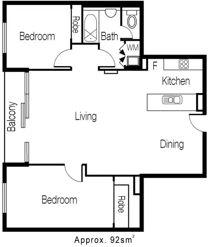 Floorplan of Homely apartment listing, 87/33 La Trobe Street, Melbourne VIC 3000
