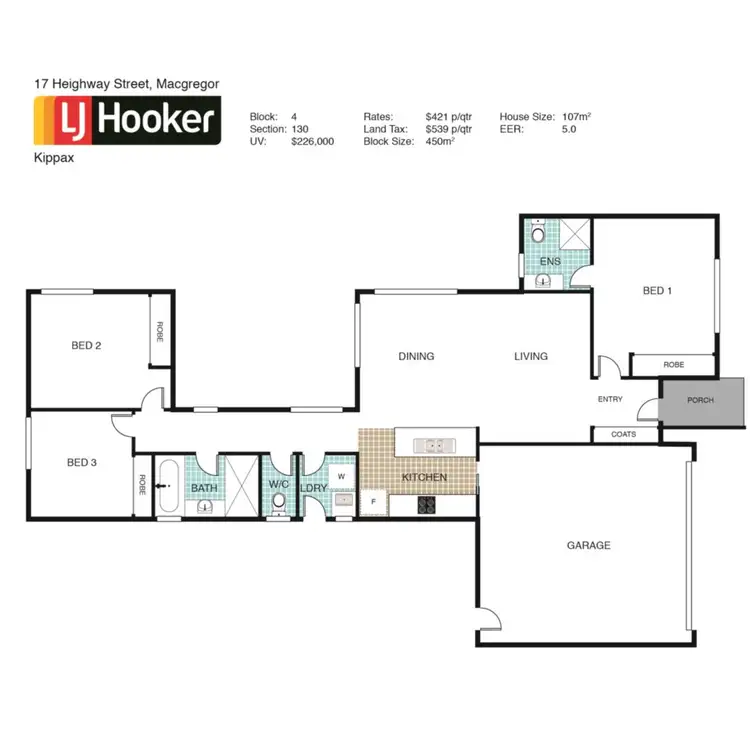 Floorplan of Homely house listing, 17 Heighway Street, Macgregor ACT 2615