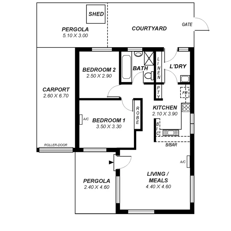 Floorplan of Homely unit listing, 1/16 First Avenue, Payneham South SA 5070