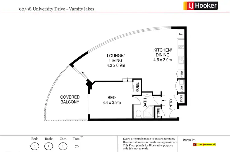 Floorplan of Homely unit listing, 90/98 University Drive, Varsity Lakes QLD 4227