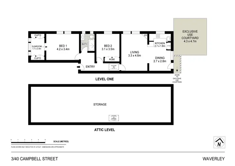 Floorplan of Homely apartment listing, 3/40 Campbell Street, Waverley NSW 2024