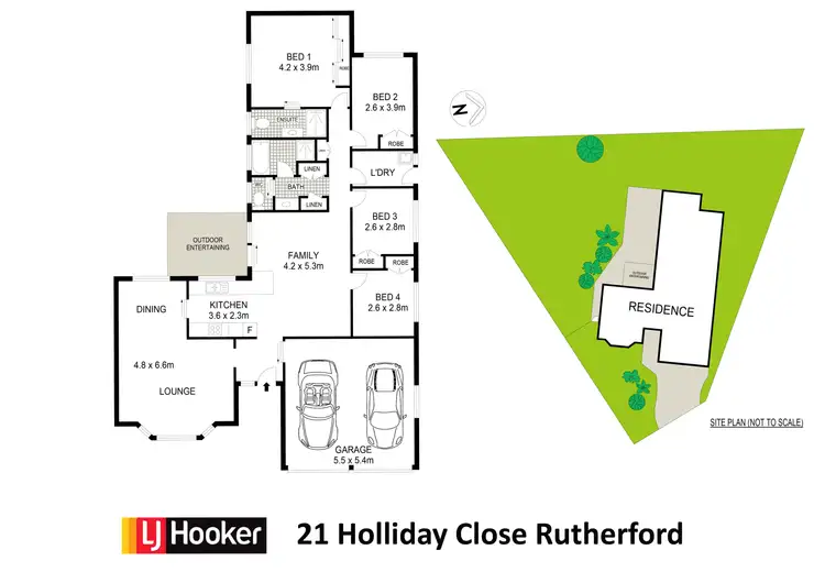 Floorplan of Homely house listing, 21 Holliday Close, Rutherford NSW 2320
