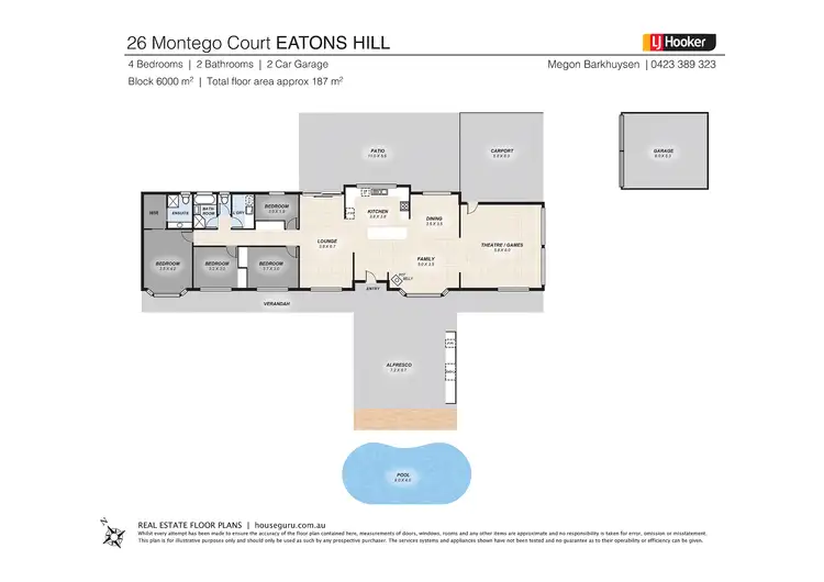 Floorplan of Homely house listing, 26 Montego Ct, Eatons Hill QLD 4037