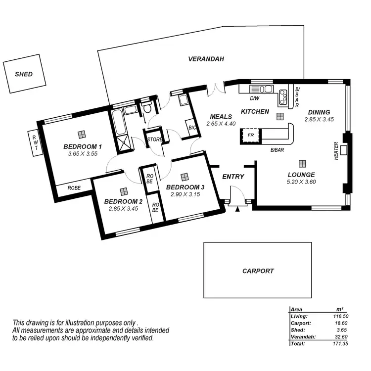 Floorplan of Homely house listing, 17 Nioka Road, Dernancourt SA 5075