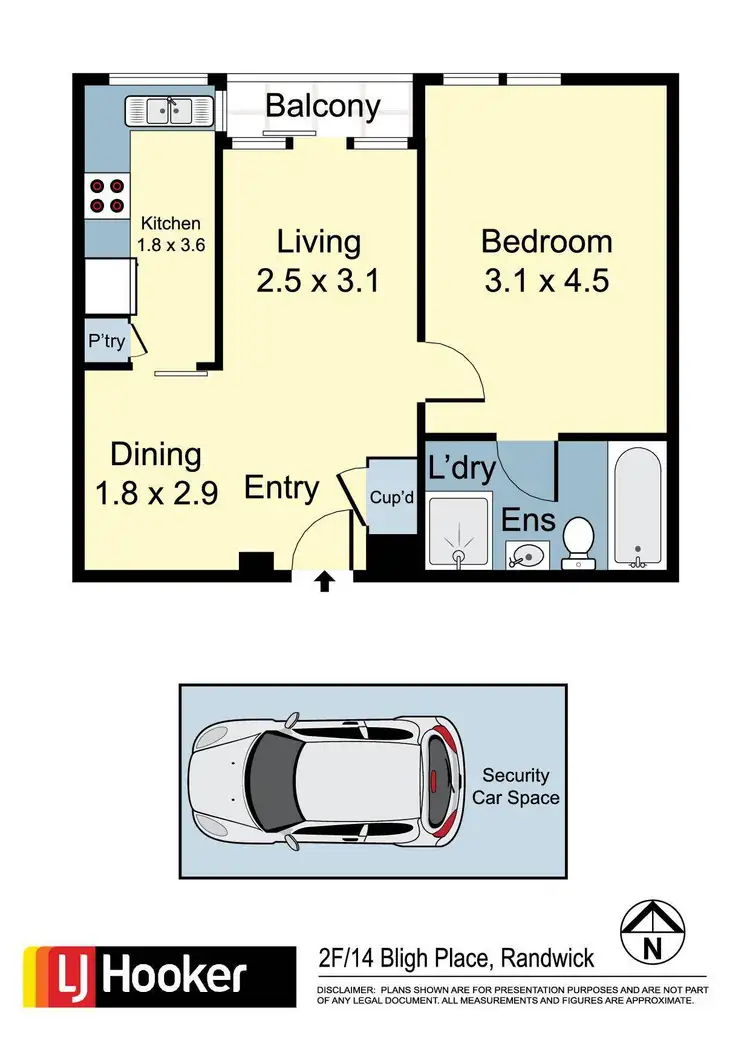 Floorplan of Homely apartment listing, 2f/14 Bligh Place, Randwick NSW 2031
