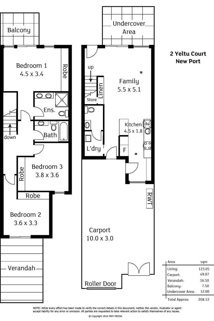 Floorplan of Homely house listing, 2 Yeltu Court, New Port SA 5015