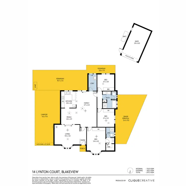 Floorplan of Homely house listing, 14 Lynton Court, Blakeview SA 5114