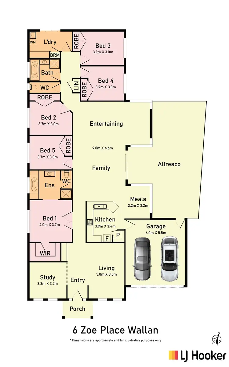 Floorplan of Homely house listing, 6 Zoe Place, Wallan VIC 3756