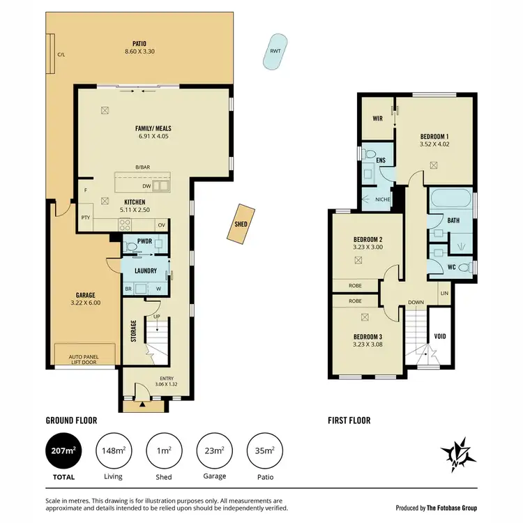 Floorplan of Homely townhouse listing, 29 Tyabb Crescent, Port Noarlunga South SA 5167