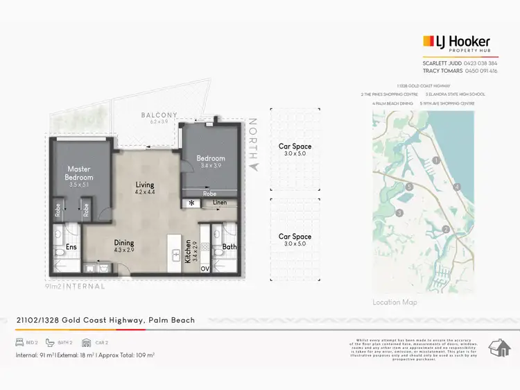 Floorplan of Homely apartment listing, 21102/1328 Gold Coast Highway, Palm Beach QLD 4221