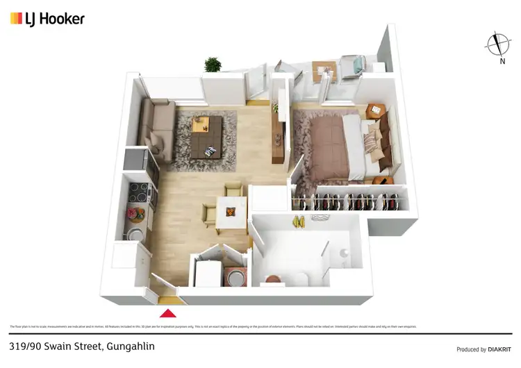 Floorplan of Homely apartment listing, 319/90 Swain Street, Gungahlin ACT 2912