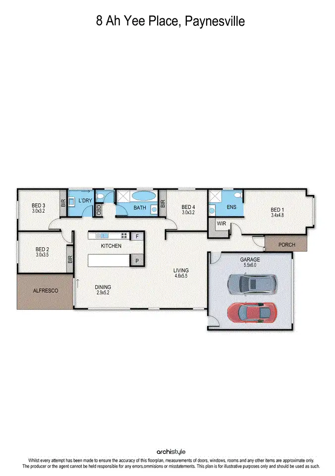 Floorplan of Homely house listing, 8 Ah Yee Place, Paynesville VIC 3880