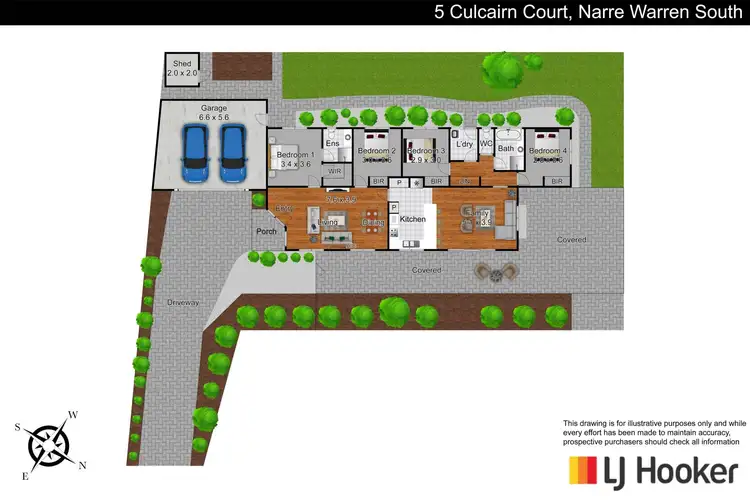 Floorplan of Homely house listing, 5 Culcairn Court, Narre Warren South VIC 3805