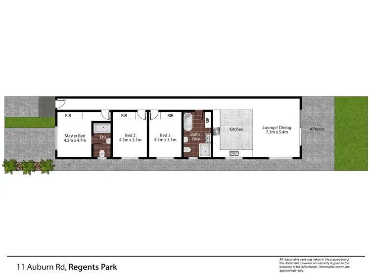 Floorplan of Homely semi-detached listing, 11 Auburn Road, Regents Park NSW 2143