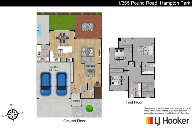 Floorplan of Homely unit listing, 1/365 Pound Road, Hampton Park VIC 3976
