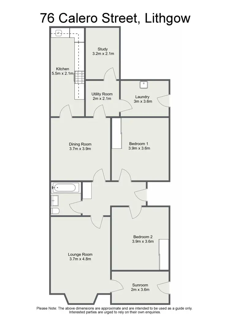 Floorplan of Homely house listing, 76 Calero Street, Lithgow NSW 2790