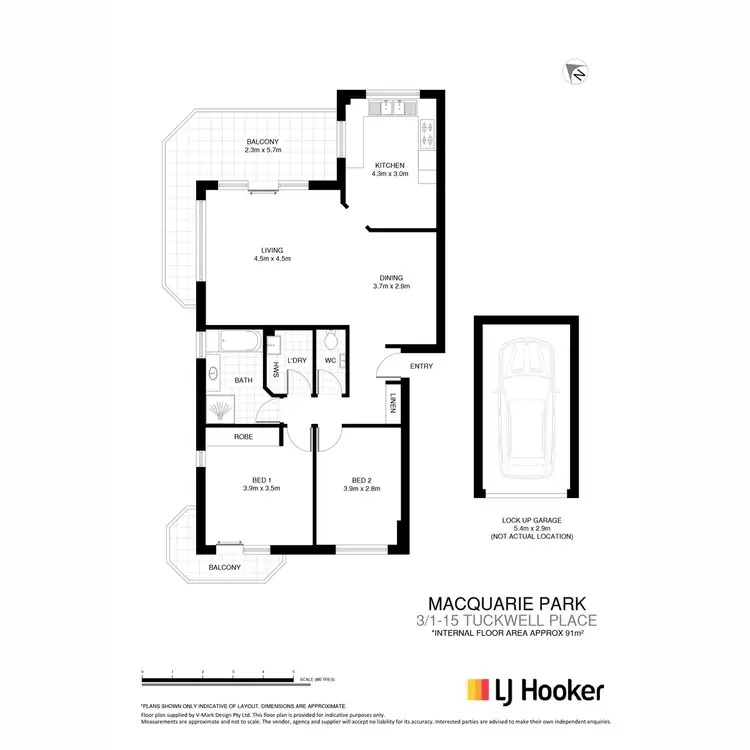 Floorplan of Homely apartment listing, 3/1-15 Tuckwell Place, Macquarie Park NSW 2113