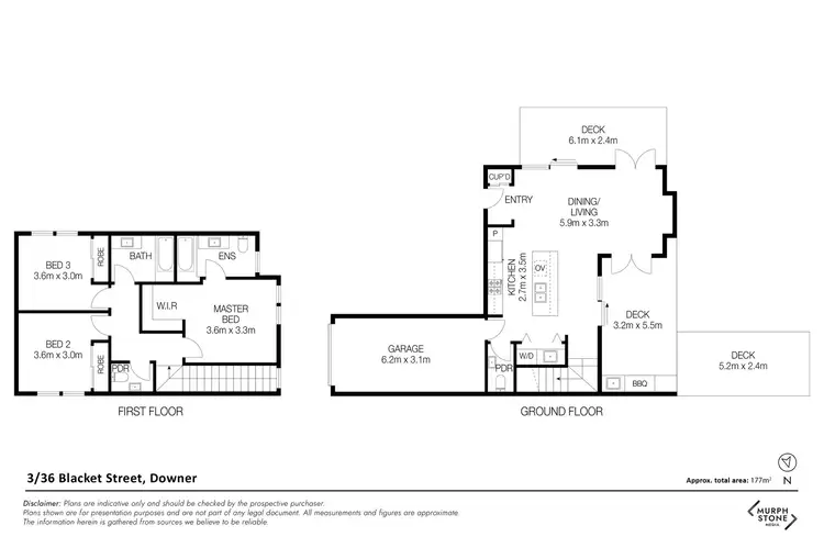Floorplan of Homely townhouse listing, 3/36 Blacket Street, Downer ACT 2602