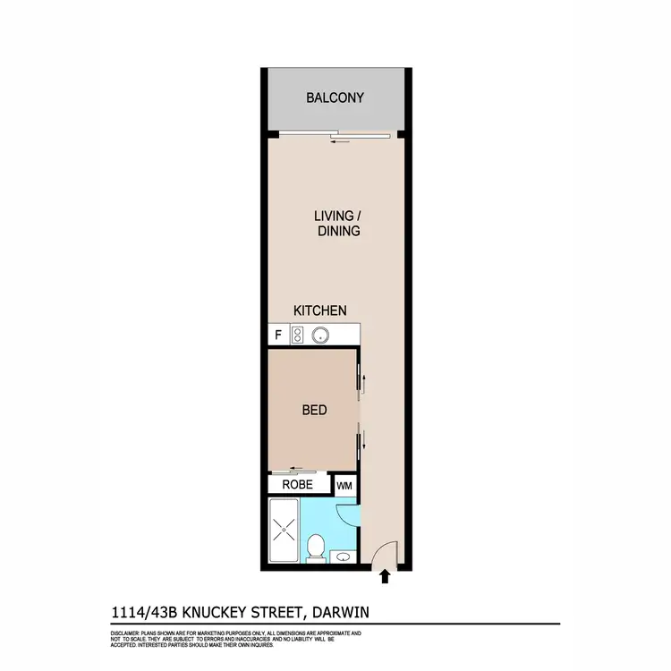 Floorplan of Homely unit listing, 1114/43B Knuckey Street, Darwin City NT 800