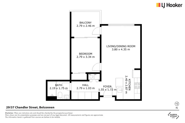 Floorplan of Homely apartment listing, 29/37 Chandler Street, Belconnen ACT 2617