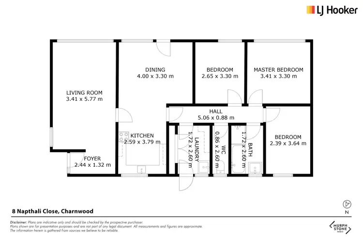 Floorplan of Homely house listing, 8 Napthali Close, Charnwood ACT 2615