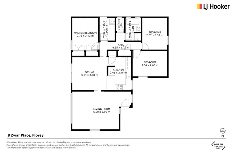 Floorplan of Homely house listing, 8 Zwar Place, Florey ACT 2615