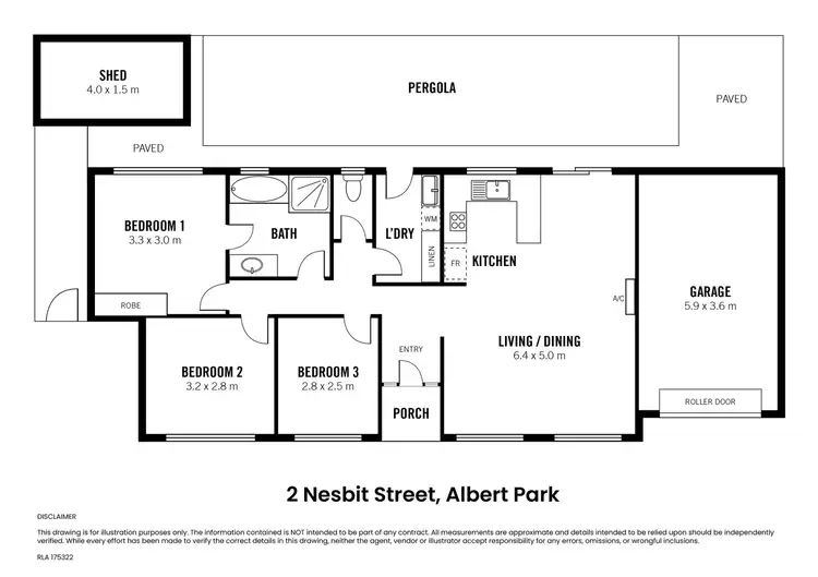 Floorplan of Homely house listing, 2 Nesbit Street, Albert Park SA 5014