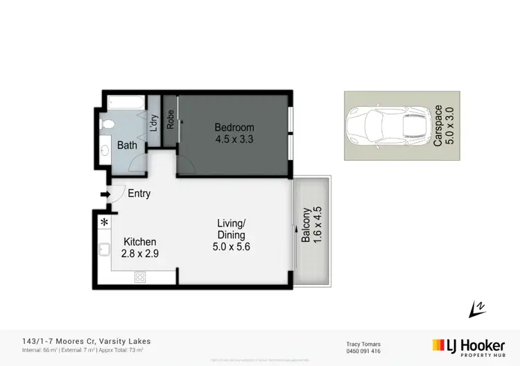 Floorplan of Homely unit listing, 143/1-7 Moores Crescent, Varsity Lakes QLD 4227