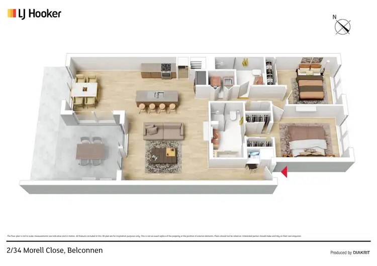 Floorplan of Homely unit listing, 2/34 Morell Close, Belconnen ACT 2617