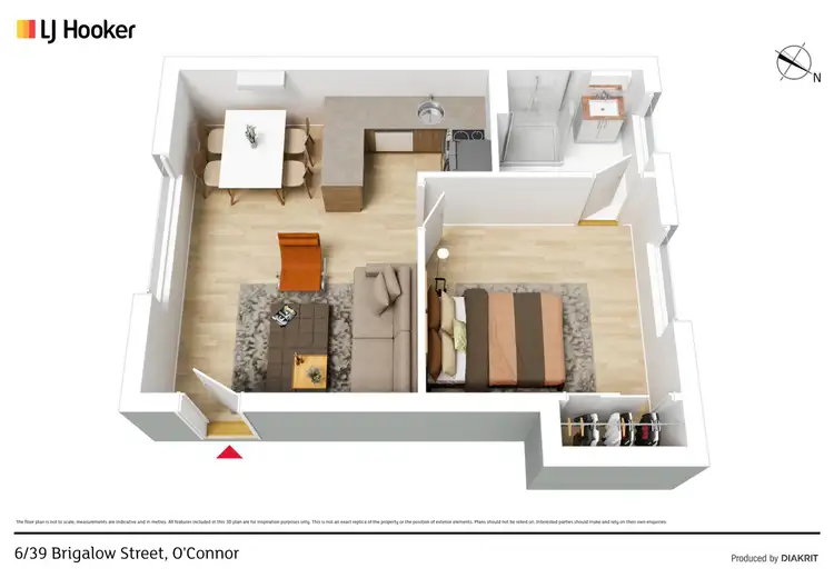 Floorplan of Homely apartment listing, 6/39 Brigalow Street, O'connor ACT 2602