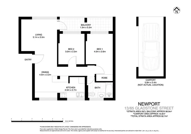 Floorplan of Homely apartment listing, 13/65 Gladstone Street, Newport NSW 2106