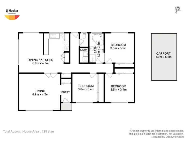 Floorplan of Homely villa listing, 1/18 Blackstone Drive, Old Beach TAS 7017
