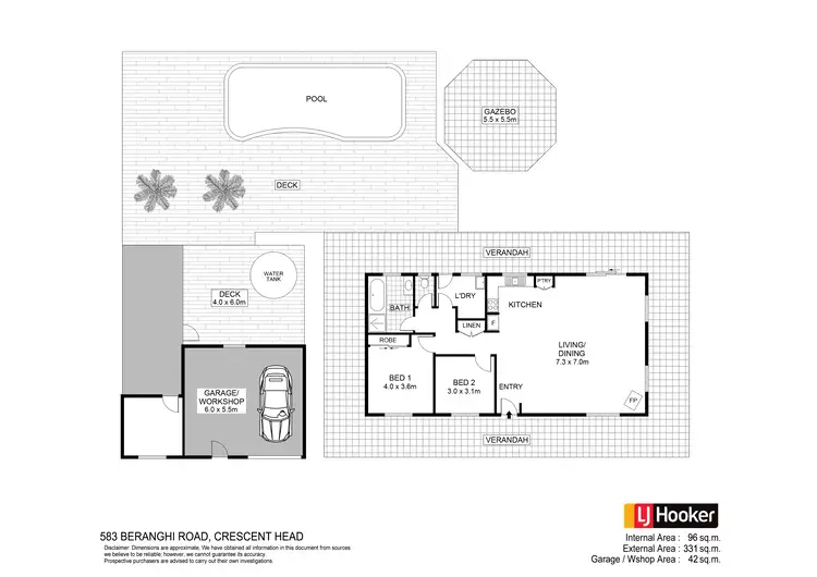 Floorplan of Homely rural property listing, 583 Beranghi Road, Crescent Head NSW 2440