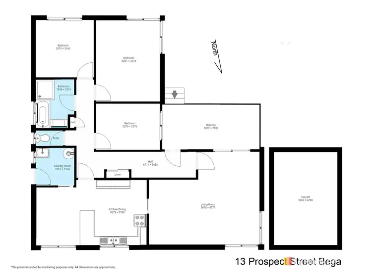 Floorplan of Homely house listing, 13 Prospect Street, Bega NSW 2550