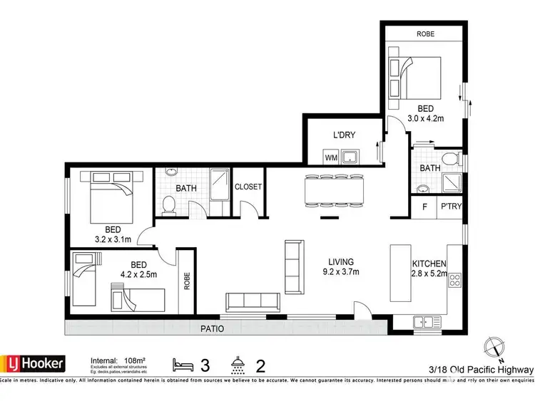 Floorplan of Homely semi-detached listing, 3/72 Harbour Way, Brunswick Heads NSW 2483