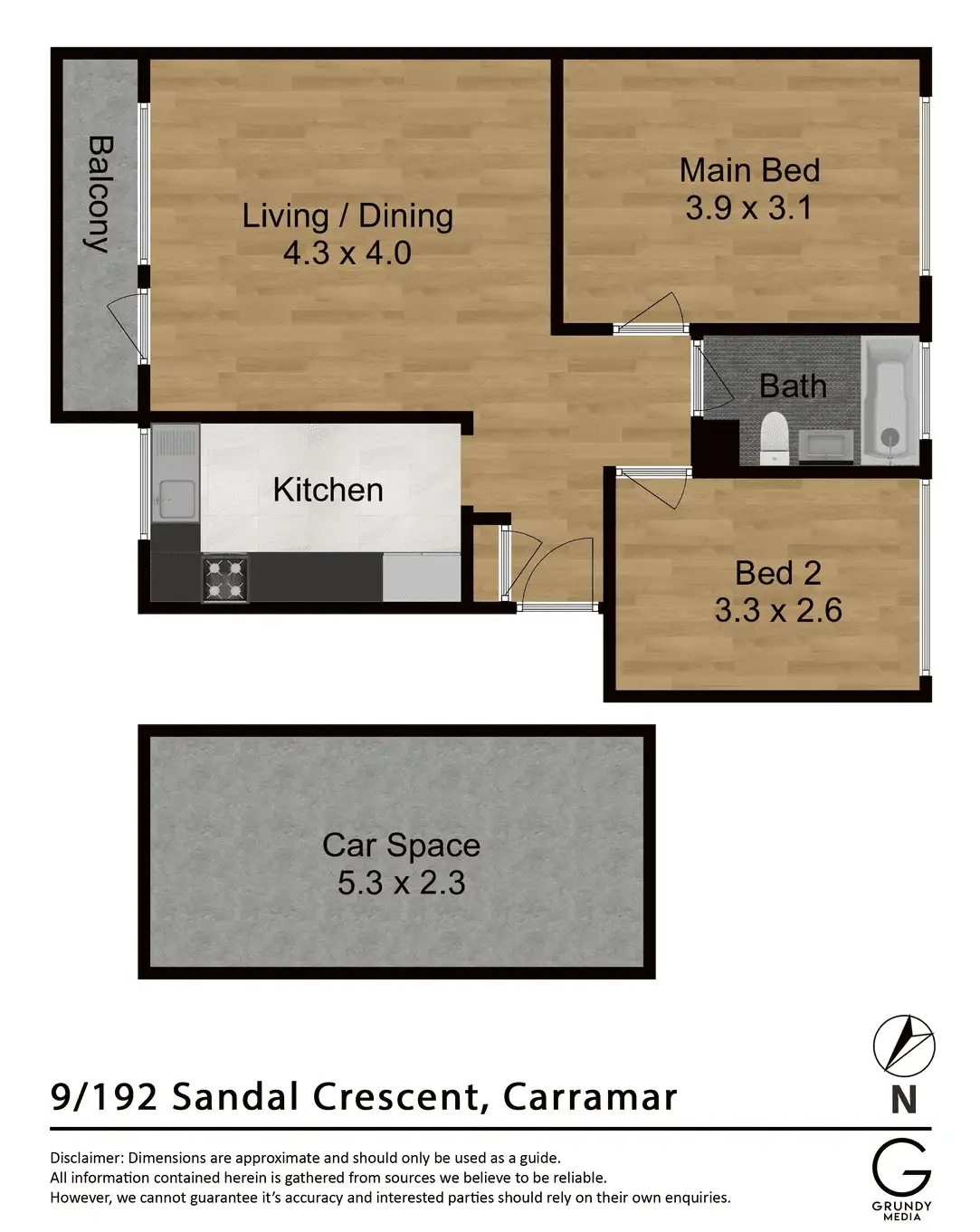 Floorplan of Homely unit listing, Unit 9/192 Sandal Crescent, Carramar NSW 2163