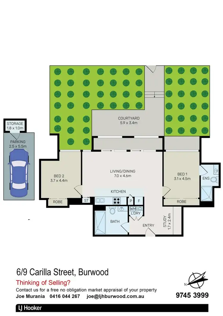 Floorplan of Homely unit listing, 6/9 Carilla Street, Burwood NSW 2134
