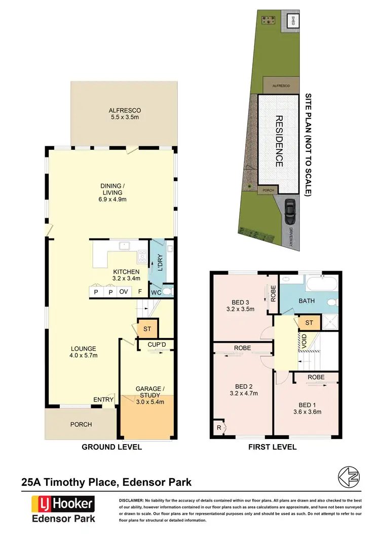 Floorplan of Homely semi-detached listing, 25A Timothy Place, Edensor Park NSW 2176