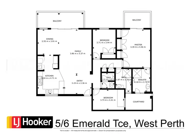 Floorplan of Homely unit listing, 5/6 Emerald Terrace, West Perth WA 6005