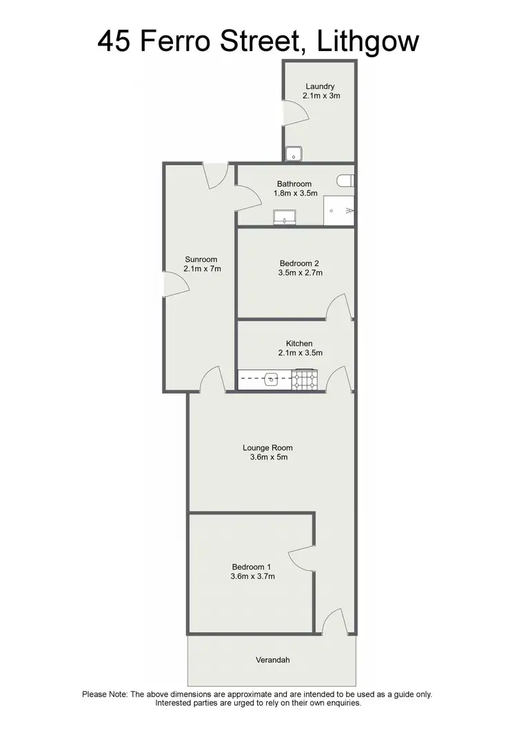 Floorplan of Homely house listing, 45 Ferro Street, Lithgow NSW 2790