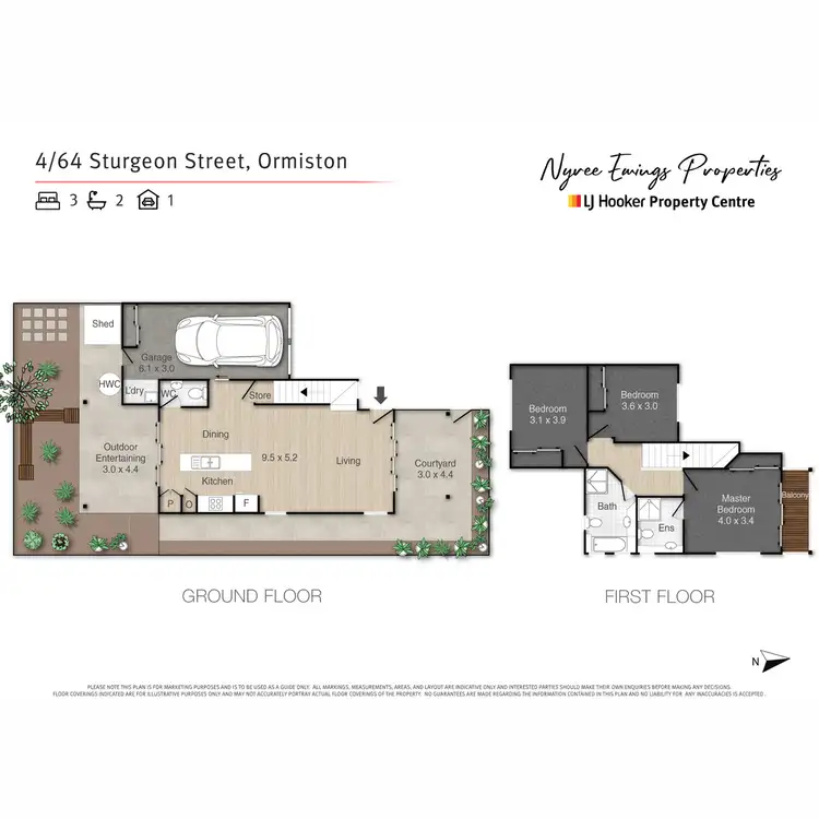 Floorplan of Homely townhouse listing, 4/64 Sturgeon Street, Ormiston QLD 4160