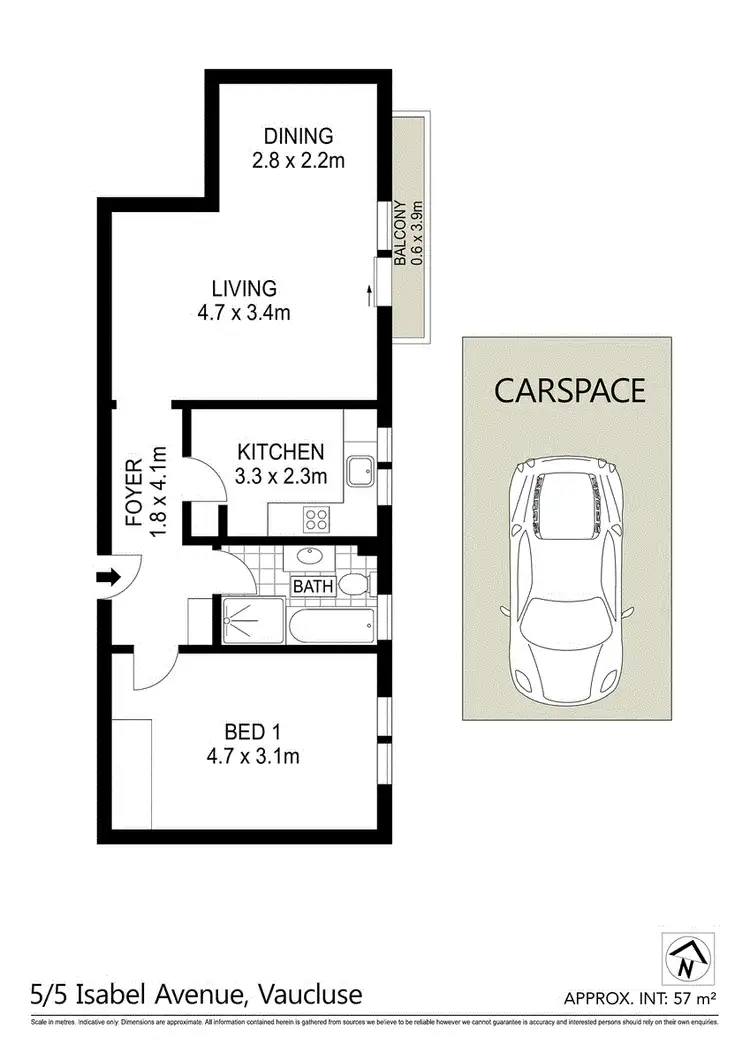 Floorplan of Homely unit listing, 5/5 Isabel Avenue, Vaucluse NSW 2030