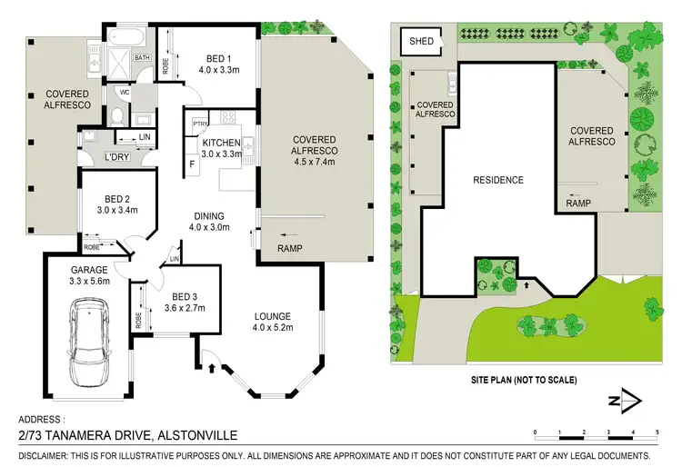 Floorplan of Homely semi-detached listing, Unit 2/73 Tanamera Drive, Alstonville NSW 2477
