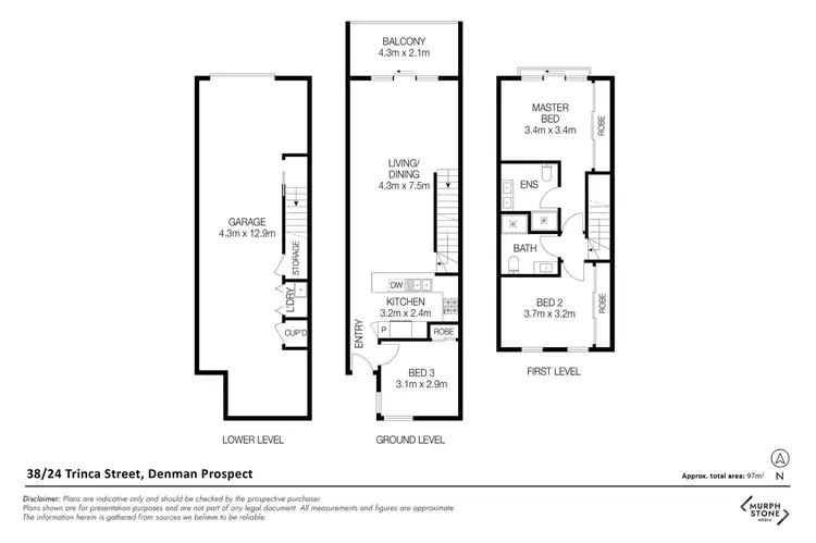 Floorplan of Homely townhouse listing, 38/24 Trinca Street, Denman Prospect ACT 2611