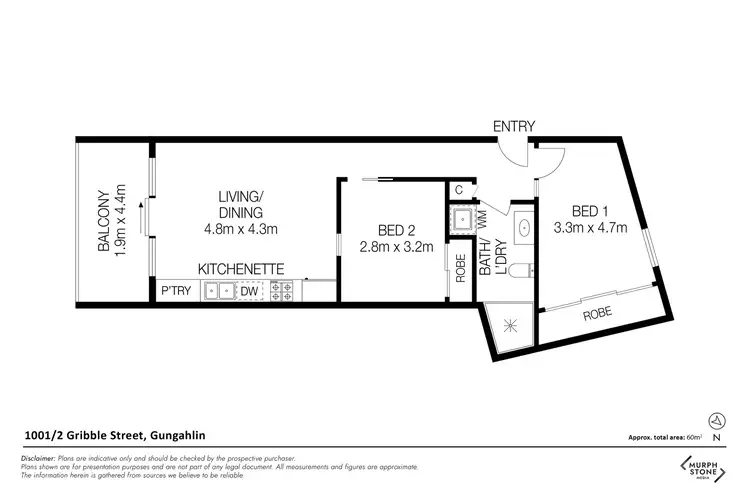 Floorplan of Homely apartment listing, 1001/2 Gribble Street, Gungahlin ACT 2912