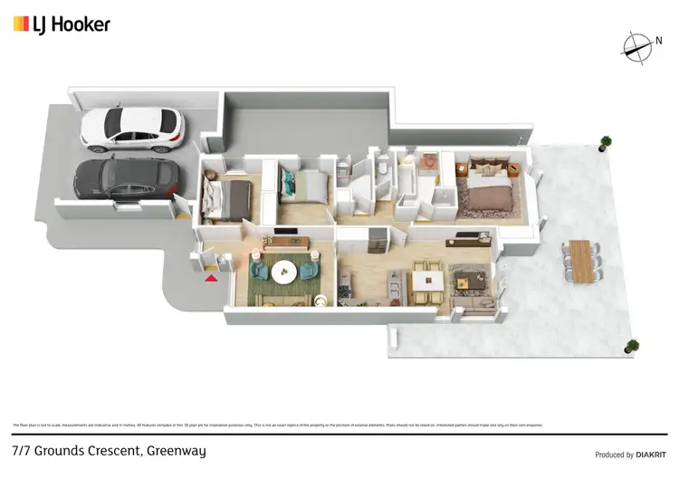 Floorplan of Homely townhouse listing, 7/7 Grounds Crescent, Greenway ACT 2900