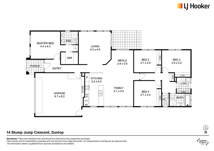 Floorplan of Homely house listing, 14 Stump Jump Crescent, Dunlop ACT 2615