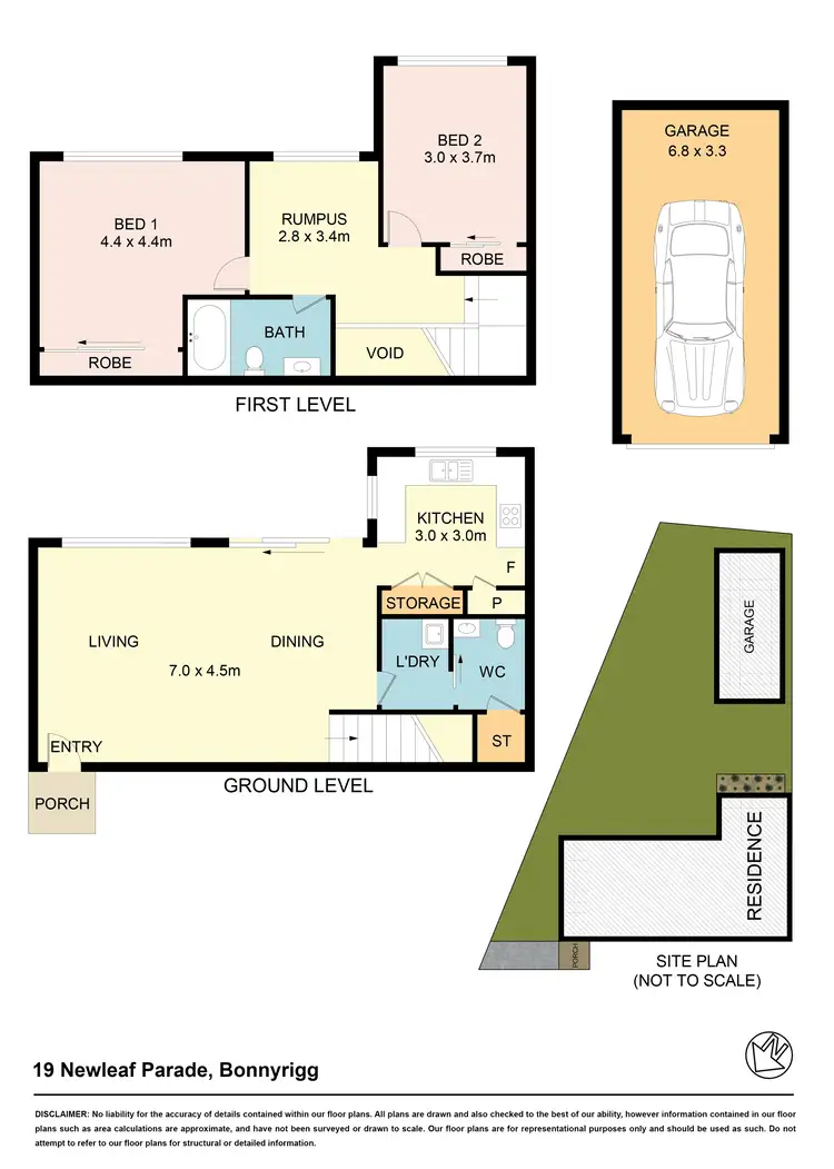 Floorplan of Homely semi-detached listing, 19 Newleaf Pde, Bonnyrigg NSW 2177
