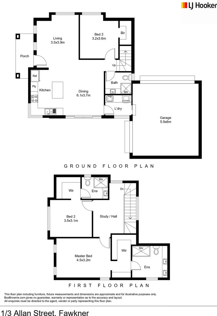 Floorplan of Homely townhouse listing, 1/3 Allan Street, Fawkner VIC 3060