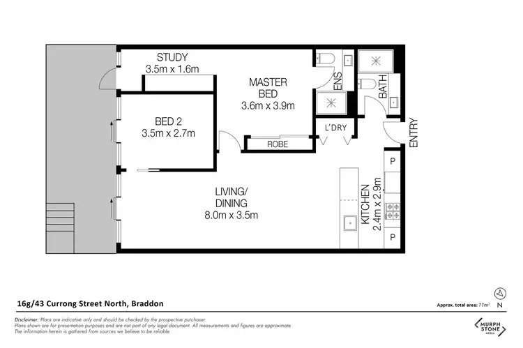 Floorplan of Homely apartment listing, G16/43 Currong Street North, Braddon ACT 2612